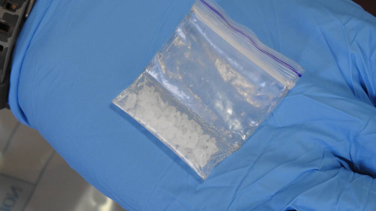 Aclip seal bag containing 0.5 grams of methamphetamine was allegedly found on the man.