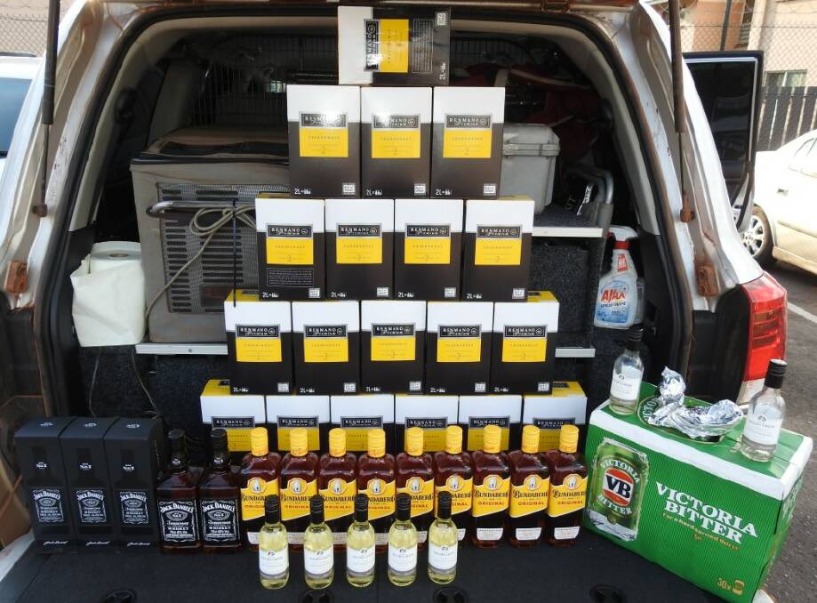 PILED HIGH: The haul from a bust in Katherine yesterday. Picture: NT Police.