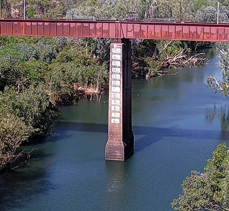 After a poor wet season, the Katherine River is running at one of its lowest levels in living memory, officially at 0.21 metres. Picture: Katherine Town Council.