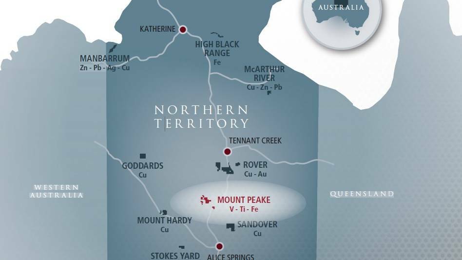 Mt Peake location. Graphic: TNG.