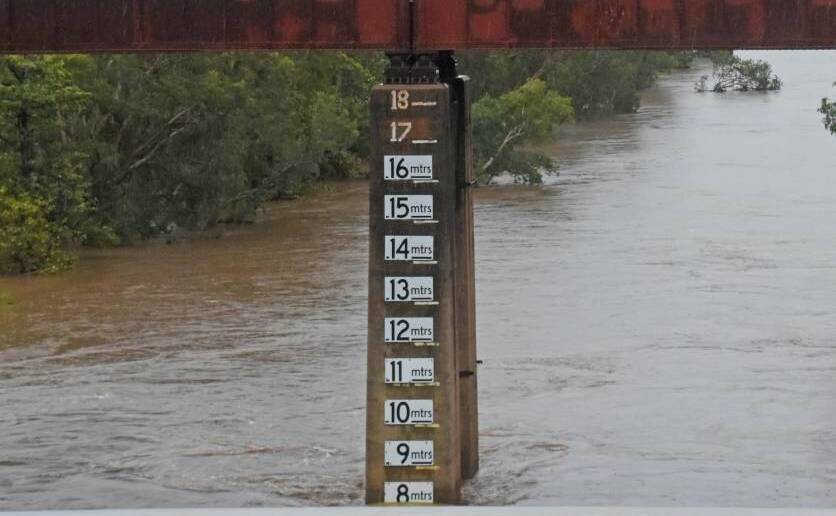 The high point of the last wet season in Katherine when the river briefly reached 8.5 metres in late February courtesy of ex tropical cyclone Esther.