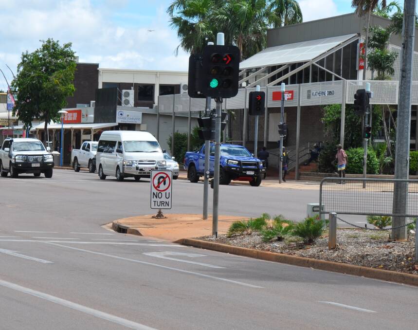 U-turns for traffic heading north-westalong Katherine Terrace are banned at Giles Street.