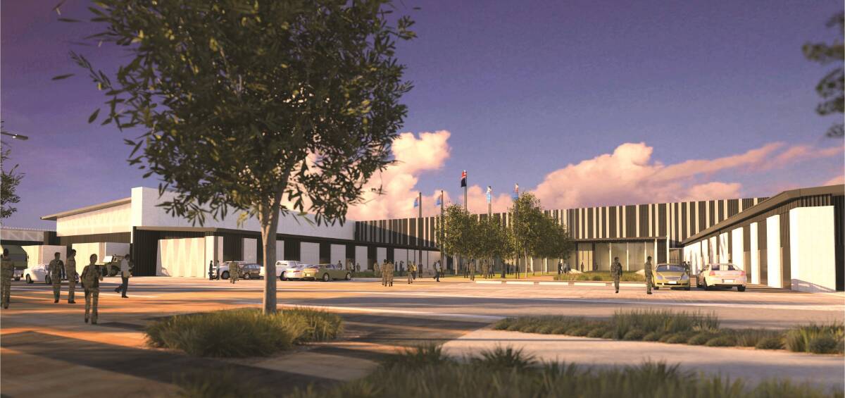 BASE UPGRADE: An artist's impression of the planned RAAF headquarters at Williamtown which will be "consistent in layout and functionality" to Tindal. Graphic: RAAF.