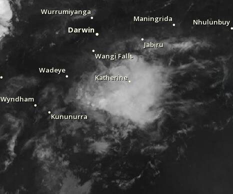 A satellite image of last night's storm. Picture: Bureau of Meteorology.