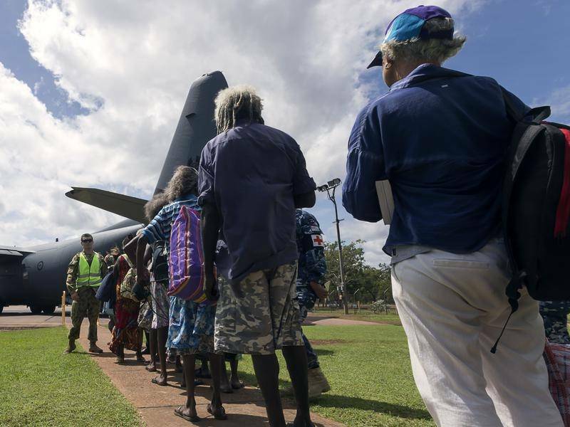 Borroloola residents were evacuated to safety from a cyclone last year, there are expensive plans to build a cyclone shelter in the community.