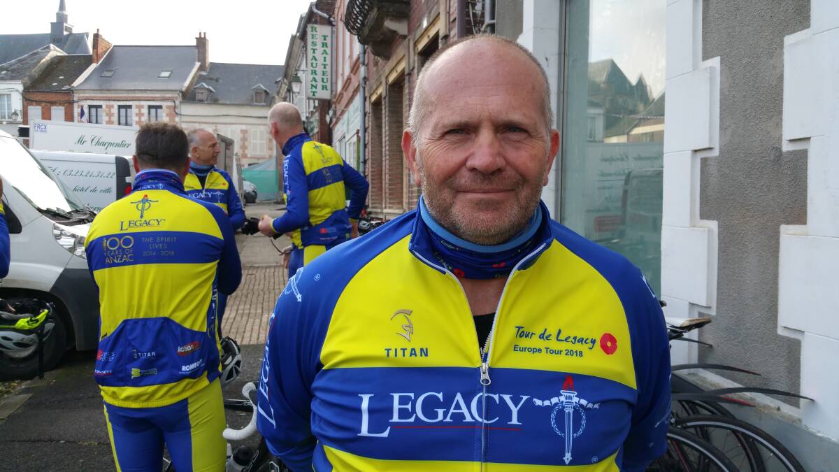 Simon Mills is taking part on the ride from London to France to raise awareness for Legacy. Picture: supplied.