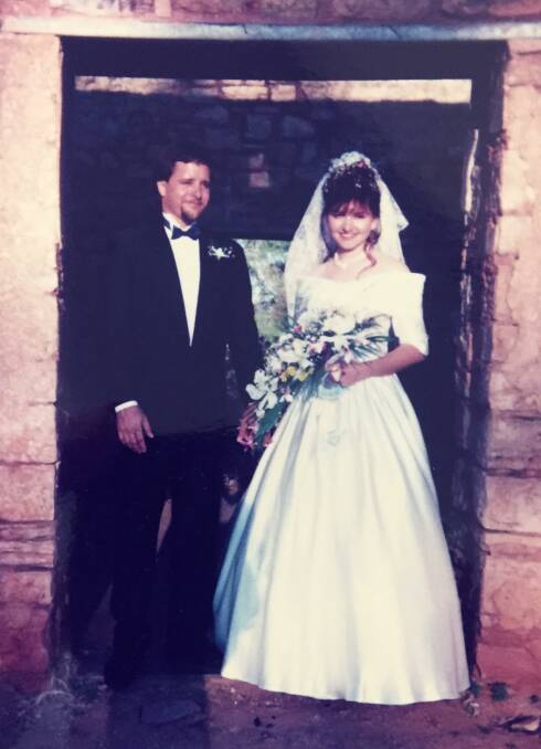 SPRINGVALE MYSTERY: Do you recognise this bride and groom, a wedding at Springvale in the 1990s. Picture: Nola Sweetman.