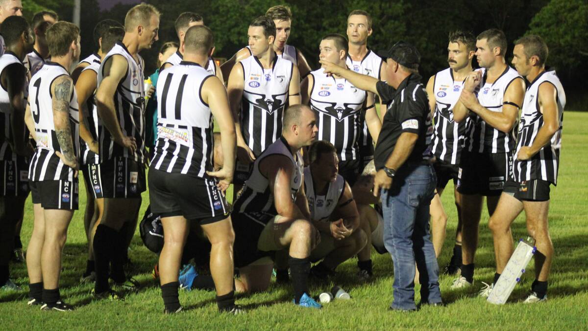 The Tindal Magpies receiving instructions at the season opener last year.
