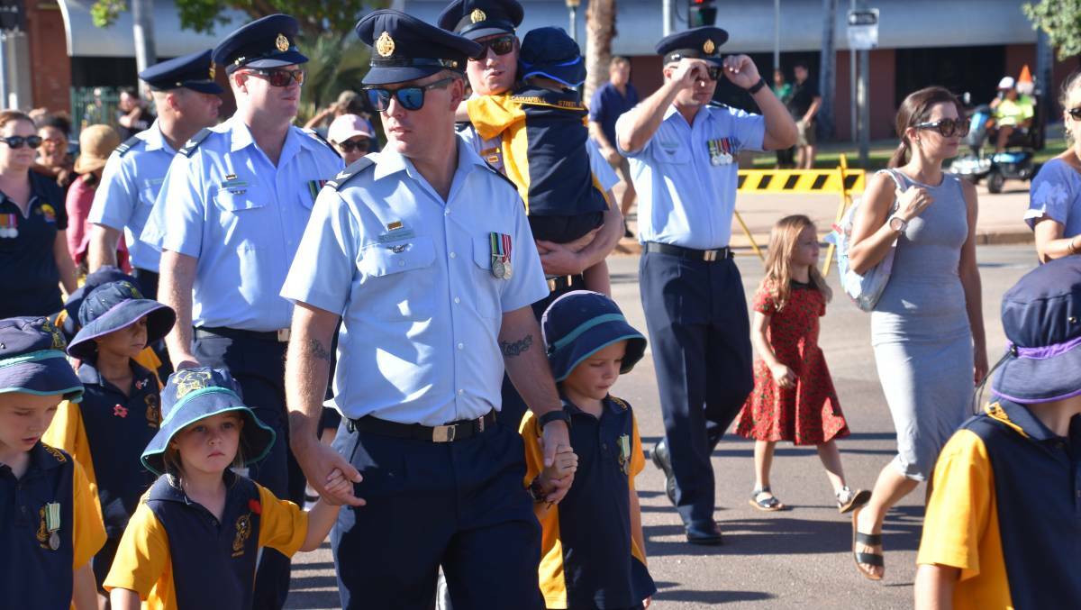 Many hundreds of people took part in the annual Anzac Day parade in Katherine this year, with financial support from the council. Picture: Roxanne Fitzgerald.