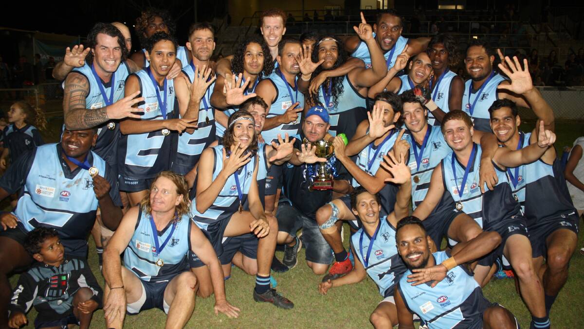 ON TRACK: Eastside Blues celebrated five in a row last year and are on track to make it six premierships in a row after the Big Rivers season was thrown into turmoil with a long investigation into a pre and post-match brawl in May.