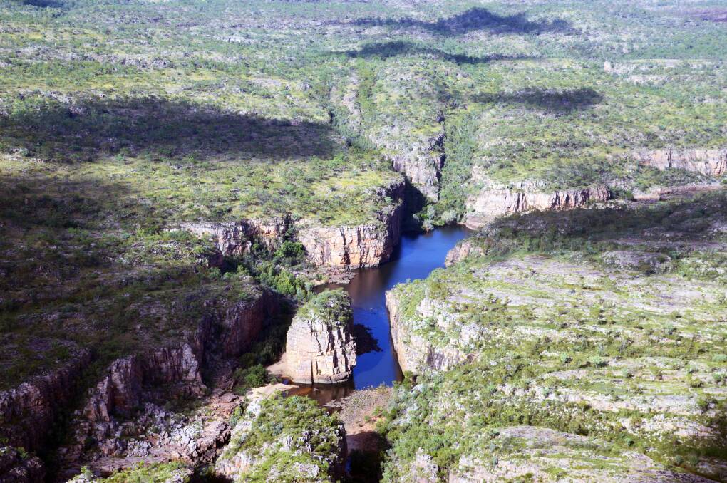 One of the natural wonders of the world, the Nitmiluk Gorge is today showing the dry impact of the poor wet season. Pictures: Chloe Follett.