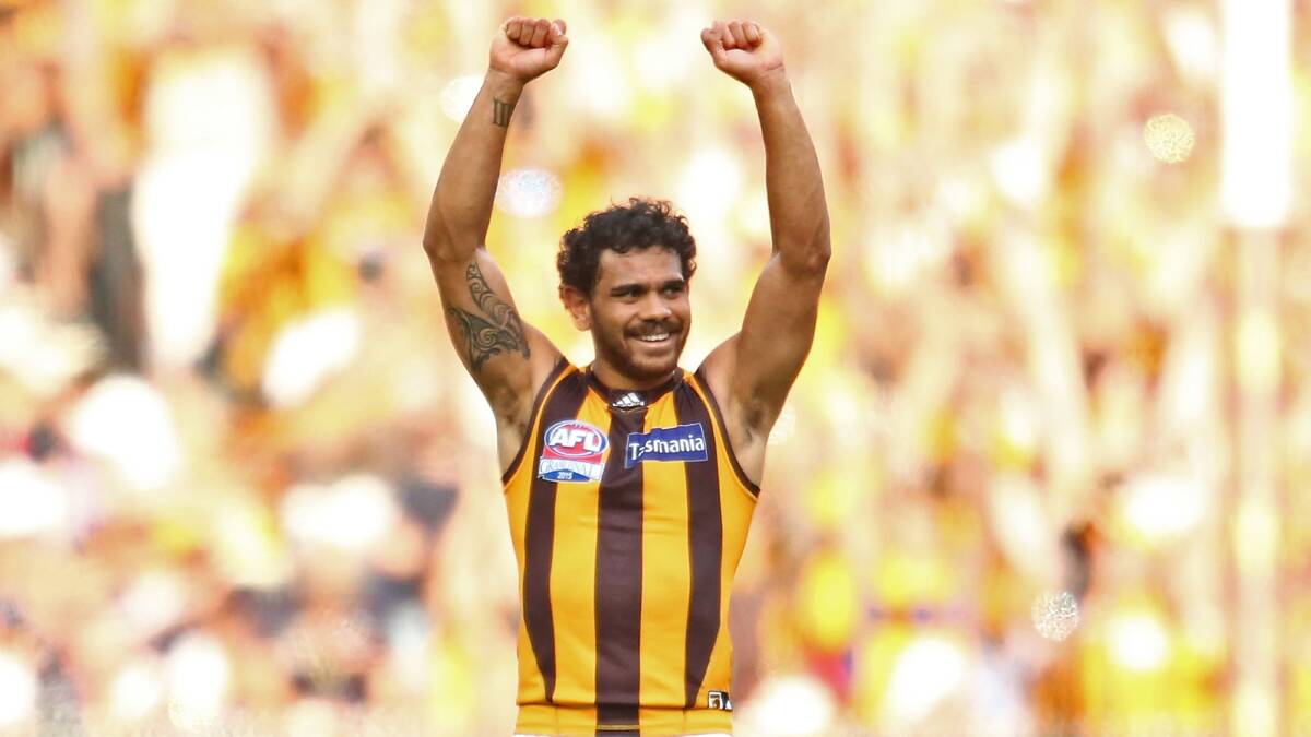BIG NAME: Share your stories about Cyril Rioli with the Big River Hawks. Picture: Fairfax Media.