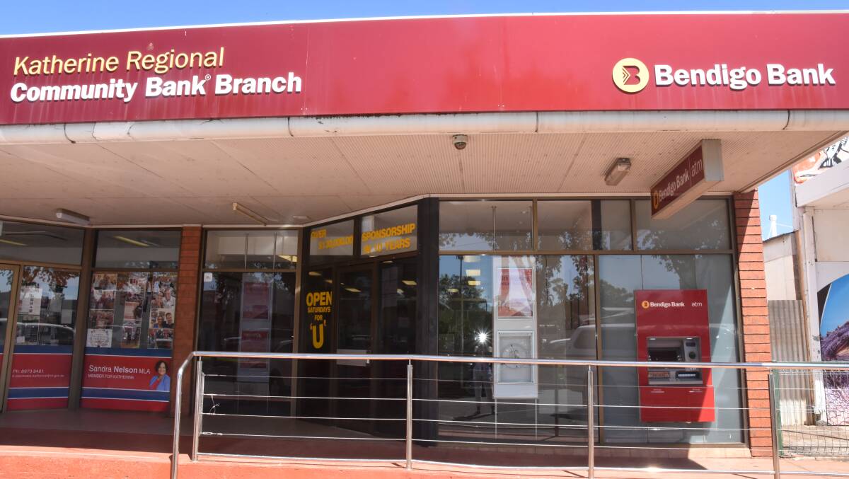 DOUBLE TROUBLE: Katherine's Bendigo Bank has been robbed again.