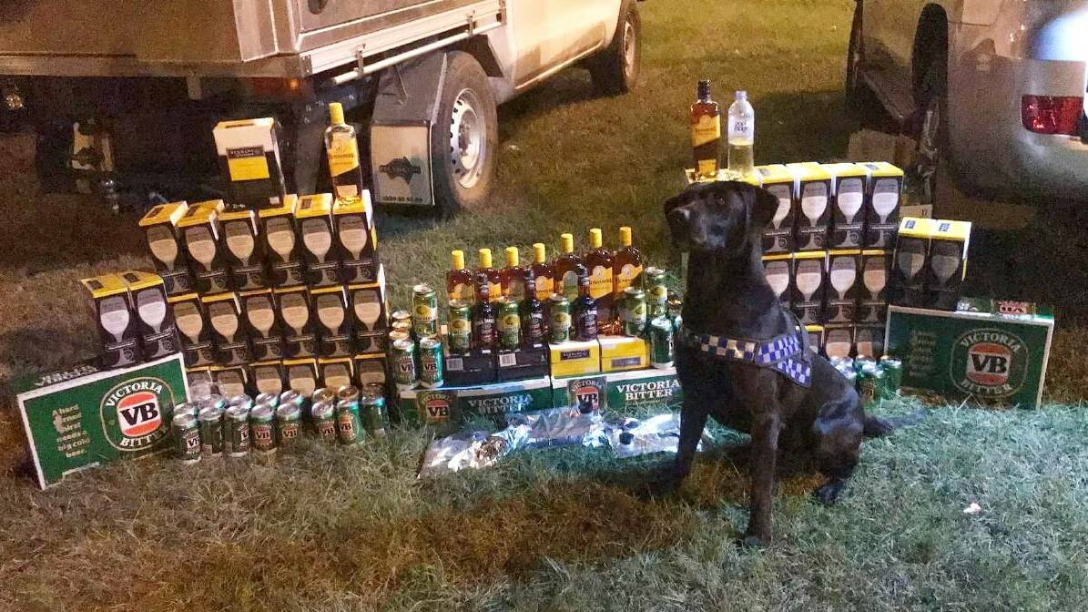 Almost 300 litres of alcohol seized by police at Adelaide River in June. .