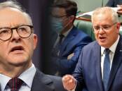 Anthony Albanese, left, is seeking legal advice after reports Scott Morrison secretly swore himself into a number of portfolios. Pictures: Sitthixay Ditthavong