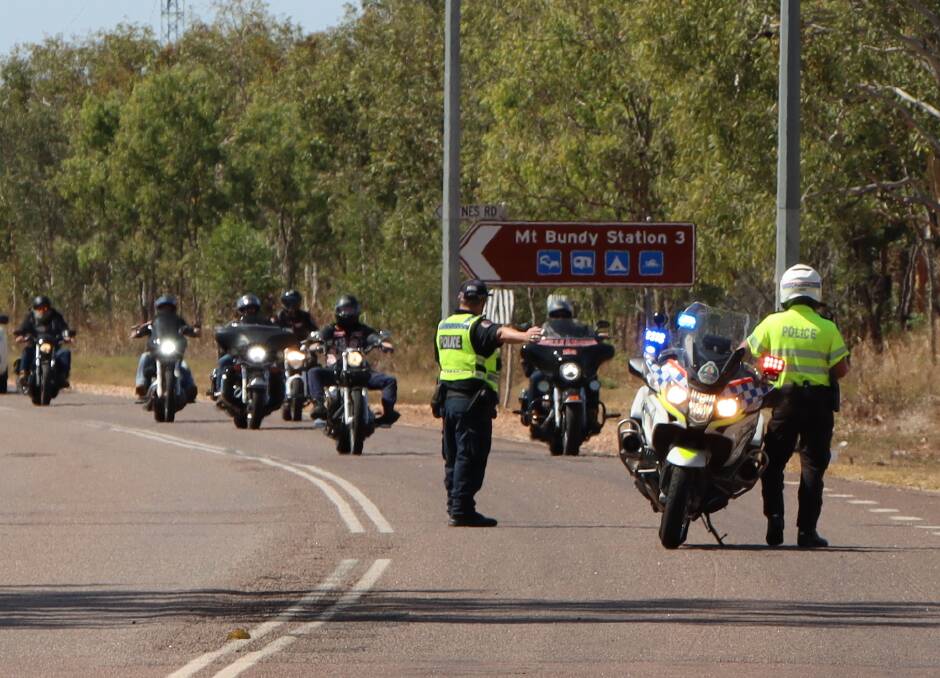 DRUG OFFENCES: The three men, aged 26, 28 and 65, are all allegedly interstate members of an outlaw motorcycle gang. Photo: NT Police, Fire and Emergency Services
