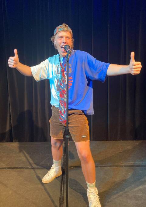 STAGE KING: Katherine local Angus Pickering is giving a thumbs up for this year's Katherine BEAT showcase. Photo: Supplied