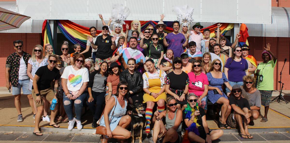 SPECTACULAR: Talent, Top End Pride committee members and a selection of attendees at the Katherine Pride Festival. Photo: Top End Pride
