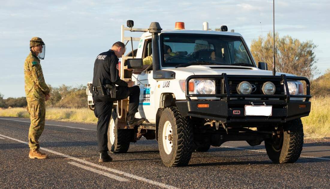 CHECKPOINT: NT Police will continue with a hard border to Victoria and monitor the South Australian border. Photo: Defence Media