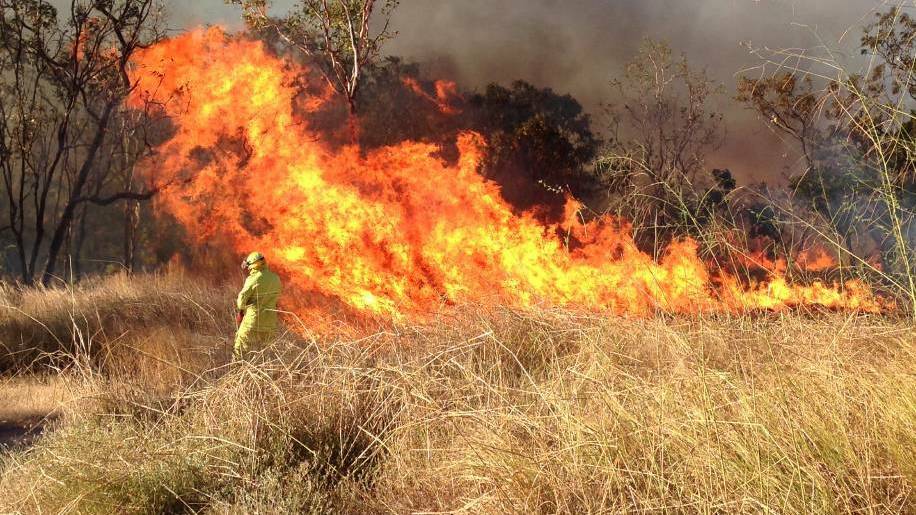 FIRE SEASON: Katherine Fire Brigade station officer, Bernie Welsford, said an average fire season is expected this year. Photo: File