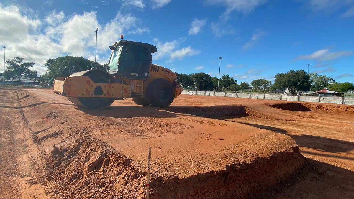 UPGRADES: The replacement of Don Dale Pavilion at the sportsground with a new structure is expected to be complete by December, 2021. Photo: Katherine Town Council
