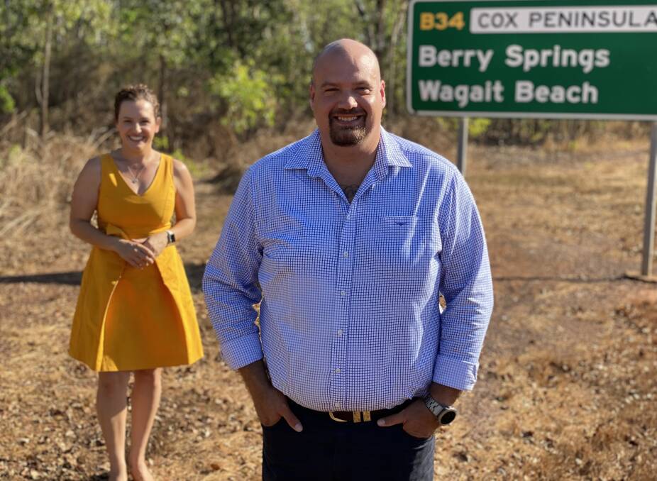 IN THE RUNNING: CLP's Daly division candidate, Kris Civitarese pictured with NT CLP Parliamentary Leader, Lia Finocchiaro. Photo: Supplied