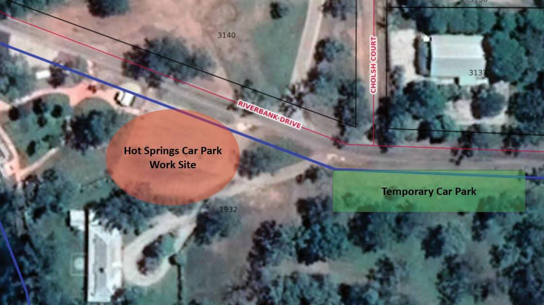 WORKS: Works at the Hot Springs car park are expected to commence this Sunday. Photo: Katherine Town Council