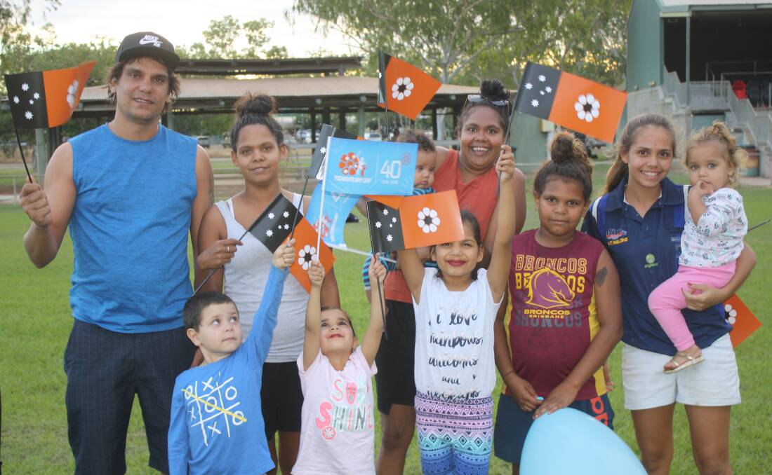 TIME TO CELEBRATE: The Wilson and Croydon group pictured at the 2018 Territory Day celebrations in Katherine. Photo: Roxanne Fitzgerald