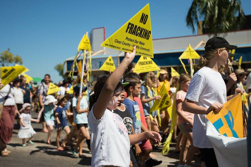 'NO FRACKING': Protect Country Alliance is deeply concerned Territorians are being kept in the dark after Empire Energy lodged plans for the NT's largest ever fracking program. Photo: Lock The Gate Alliance