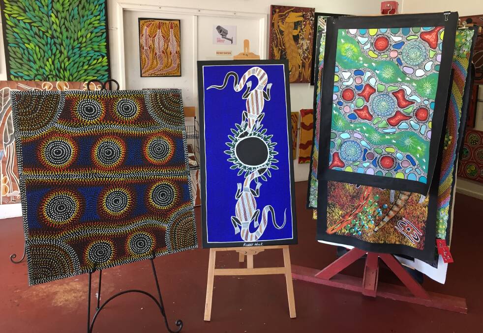 Vibrant: There is also a comprehensive range of Aboriginal and contemporary art which has been sourced from Katherine and surrounding areas.