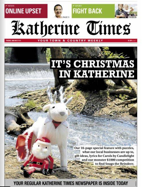 CLICK on the cover to view the Katherine Times 2019 Christmas Wrap. 