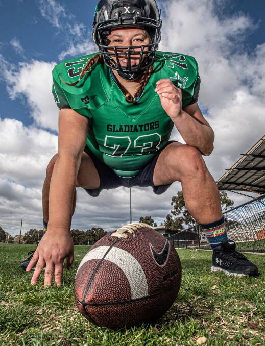 Daniela Stosic is blazing a new trail in ACT Gridiron. Picture: Karleen Minney