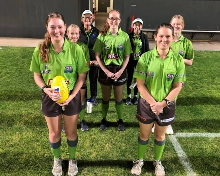 HISTORY: The Central Australian Football League (CAFL) have made history by an appointed all-woman umpire line up.