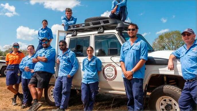 Larrakia Nation Land and Sea Rangers, who work on Country to manage land and promote culture. Photo supplied.