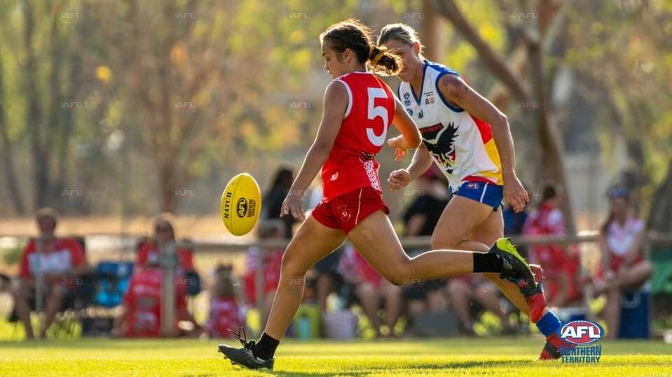 SUPERB SPORTSPERSON: Jaimie Bryant in action on the field. Photo supplied.