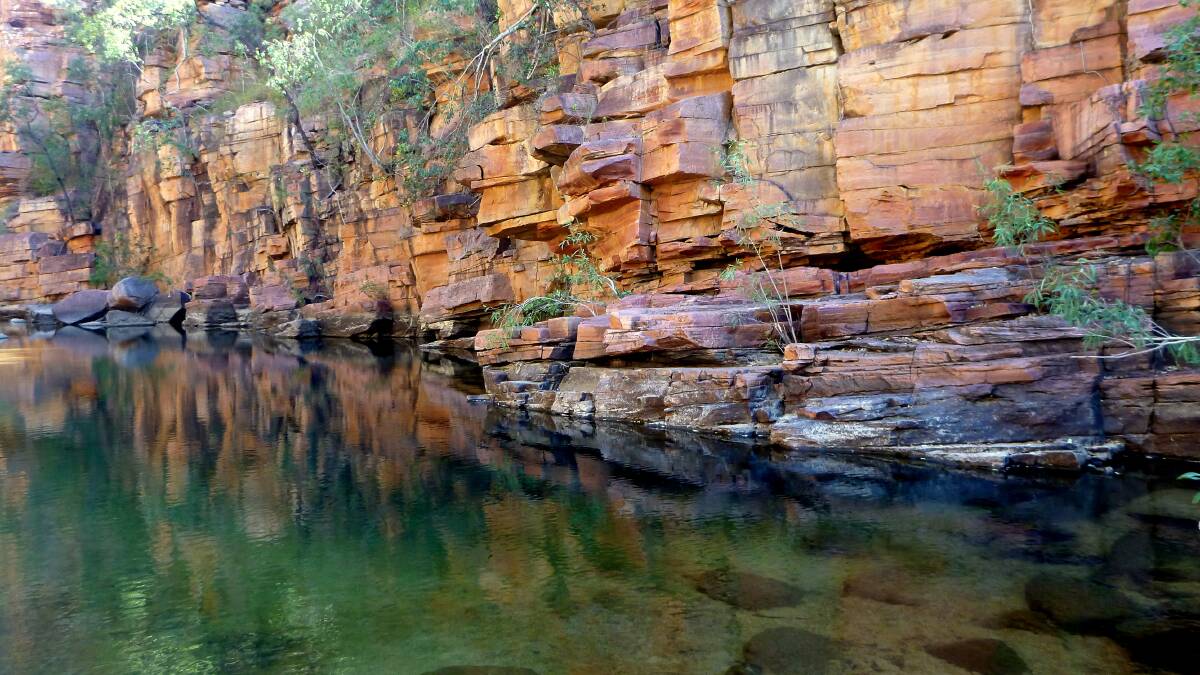 NATURAL BEAUTY: The red sandstone walls, clear, still pools and rich array of plant and animal life make Umbrawarra Gorge a fascinating place to visit.