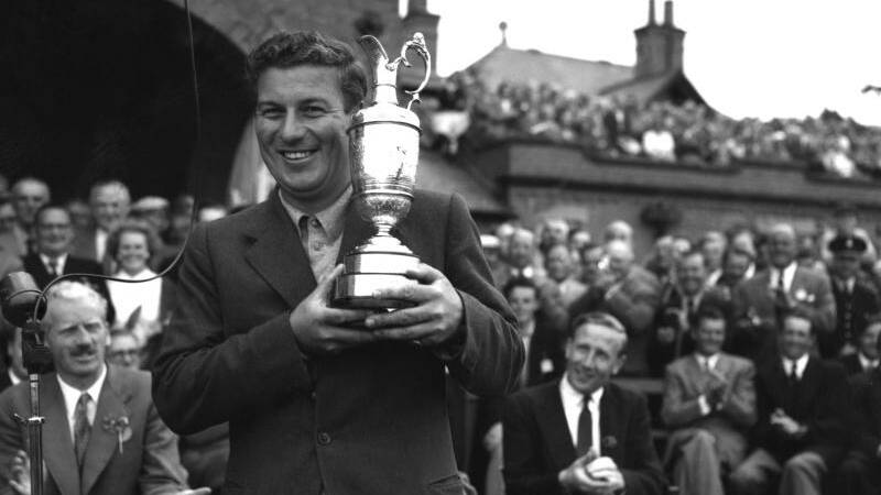 Peter Thomson of Australia shown with the trophy after winning the British Open Golf Championship at Hoylake, Liverpool, on July 6, 1956. Photo: AP Photo 