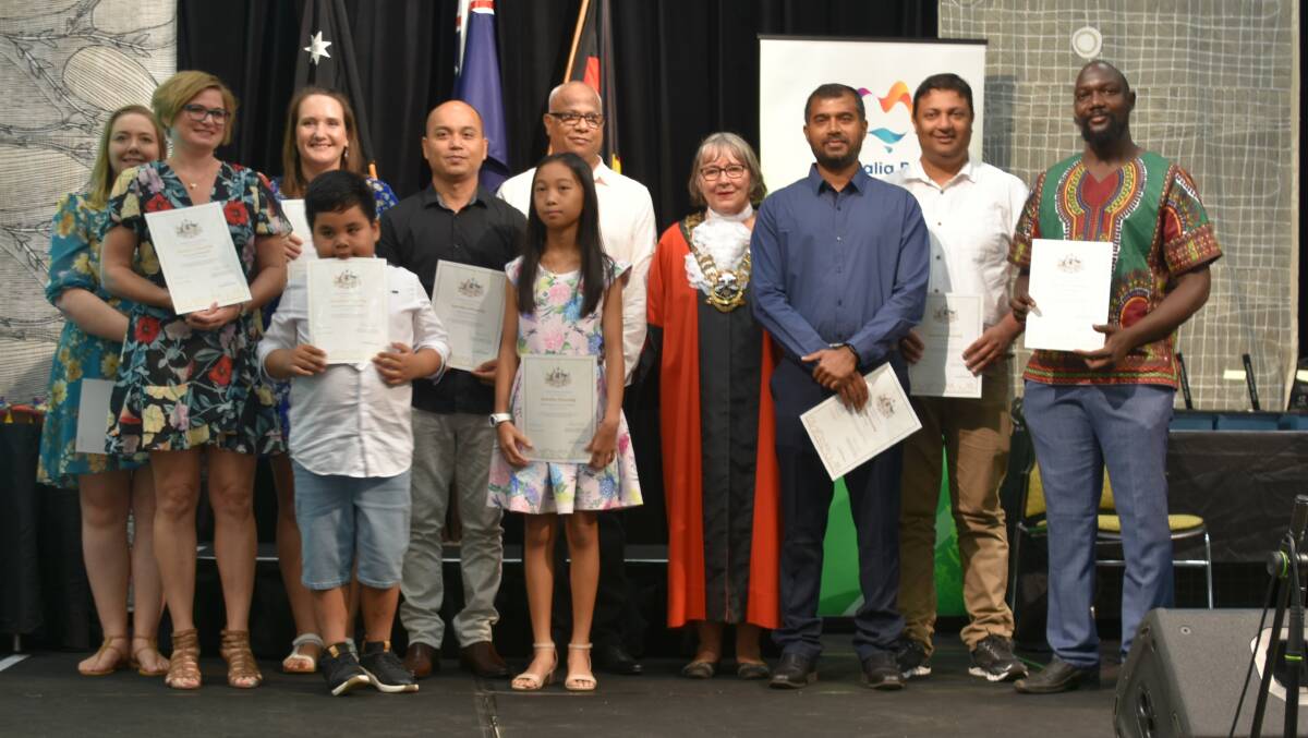 Katherine's latest group of Australian citizens. Picture: Tom Robinson. 