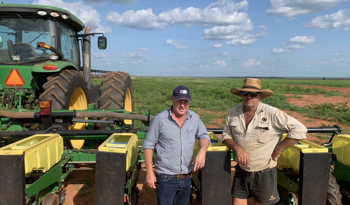 Cotton Australia chairman Hamish McIntyre and NT Cotton Growers Association chairman Bruce Connolly. 