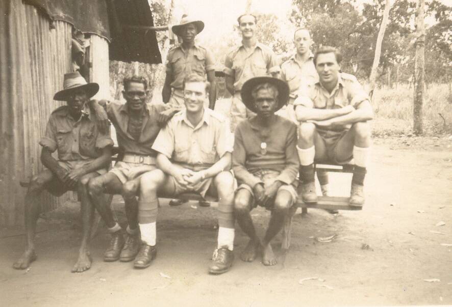 A group of soldiers stationed in Katherine in 1942. Photo: Katherine Museum. 