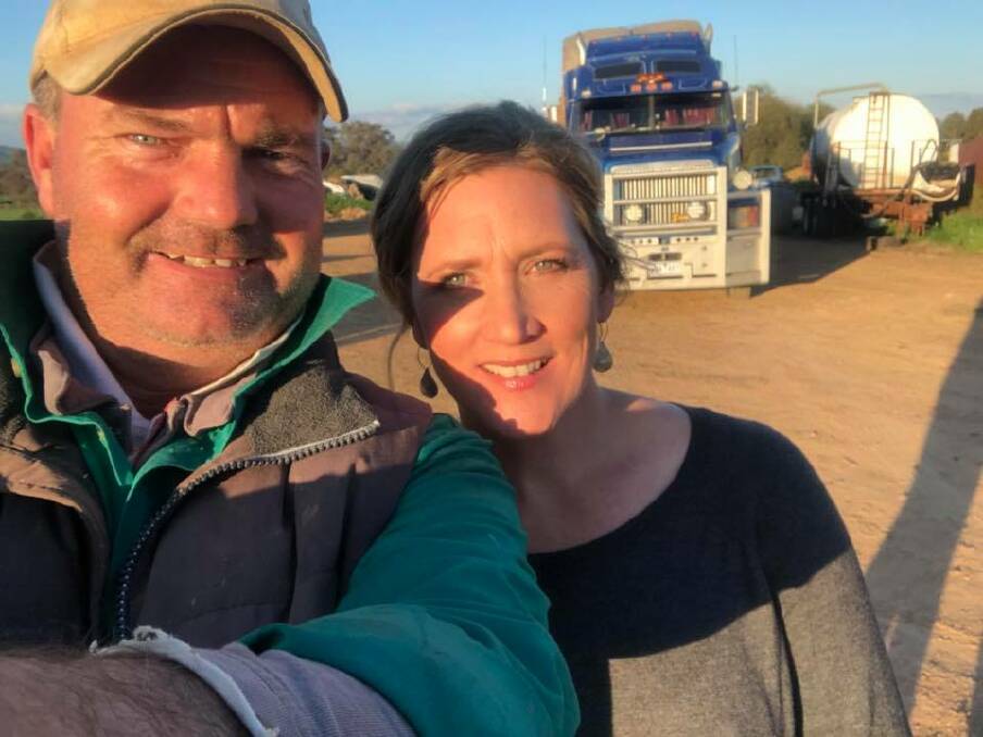 NEW MATES: Brendan Farrell posted this picture with Sara Storer at his farm on Friday.