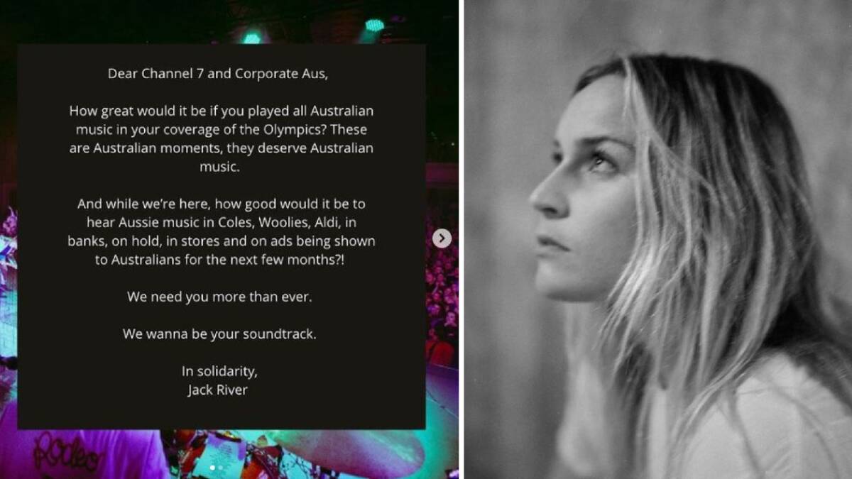 Musician Jack River, AKA Holly Rankin, has started a campaign to broadcast Aussie music over the Olympics which has since gone viral. Right image: supplied, taken by Nina Elm.