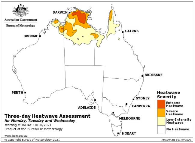 Heatwave conditions prompt warning for Katherine workers