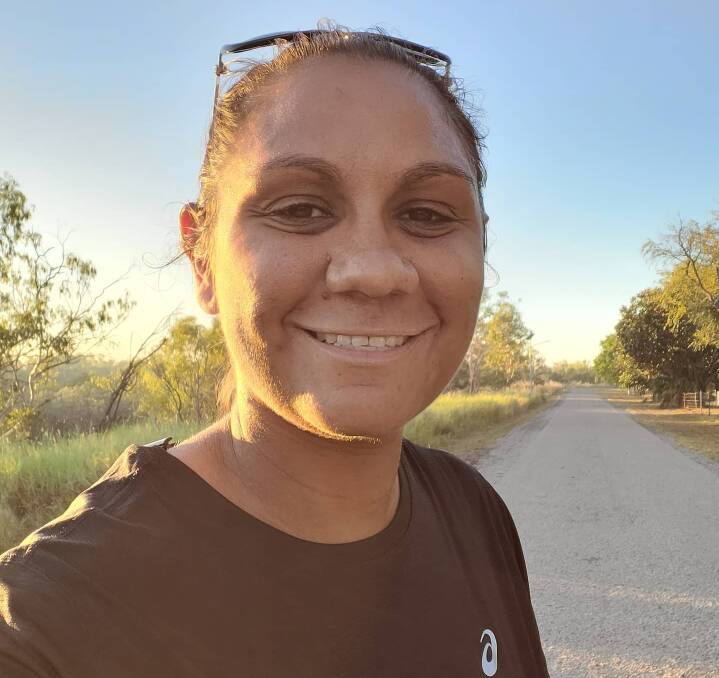 GETTING READY: Cecilia Johns ran 30km on Saturday morning along with Kelly Rosas as support runner and Mum and David riding along on pushbikes as well. Image: Supplied