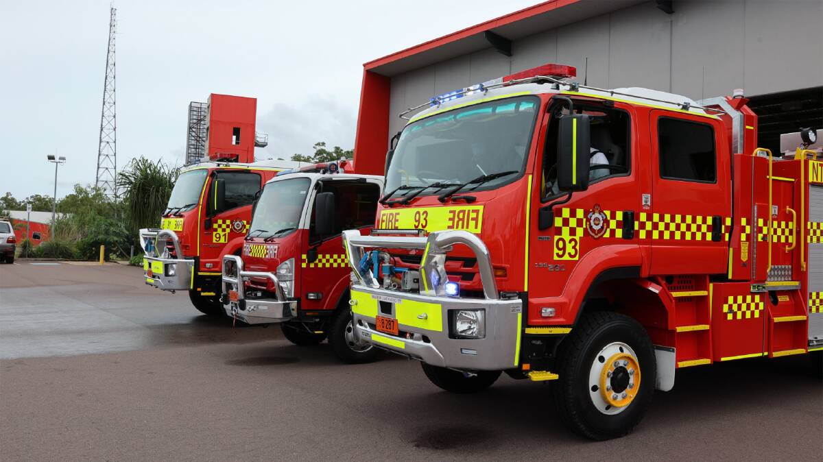 A new fire truck will be located in Katherine, it is one of three new trucks across the Territory. Photo: NTPFES.