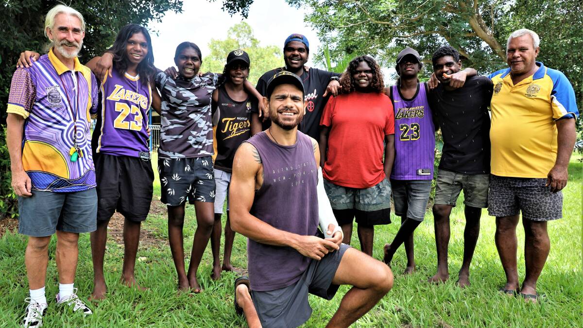 Four-time Hawthorn premiership hero Cyril Rioli Junior is encouraging kids to continue their education. Photo supplied.