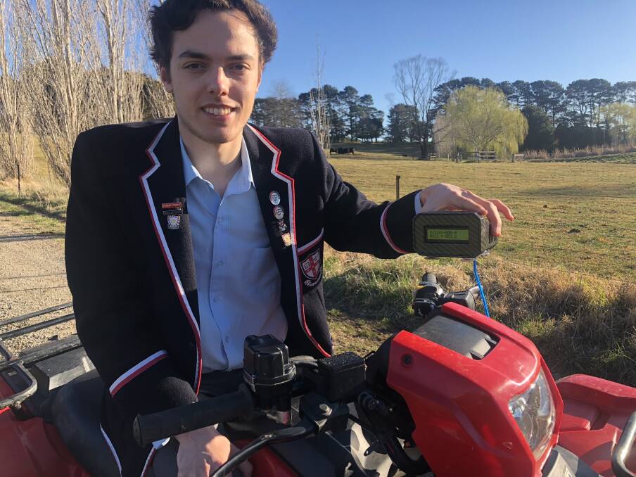 Simple invention: Angus Onisforou grew up riding quad bikes and realised there wasn't anything the market to help prevent rollovers until now. Photo: Olivia Ralph