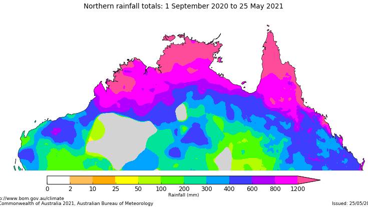 Although winter is the dry season in Northern Australia it could have more rain than usual over the coming months