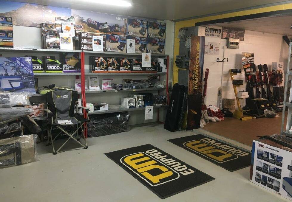 Well-stocked showroom: “We have been stockists for over twenty years of ARB 4x4 vehicle accessories and TJM 4x4 products," says Rob. Photo: Supplied.