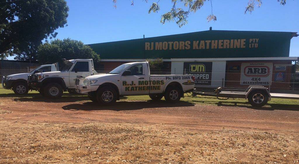 Long-term locals: R.J. Motors Katherine was established in 1984 by Rob and Susan Smith. Their daughter Rhianna has established a new fitness business with her partner Zak (featured adjacent). Photo: Supplied.